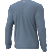 Vue arrière d’une chemise de travail à manches longues avec le logo Husqvarna.