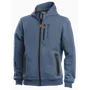 Front view of a Husqvarna branded hoodie with zippered pockets.