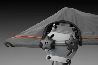 Close-up of a protective cover on a mechanical component.