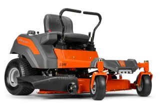 Side view of a Husqvarna Z 246 ride-on mower with cutting deck.