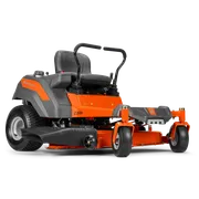 Side view of a Husqvarna Z 246 ride-on mower with cutting deck.