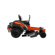 Side view of a Husqvarna ride-on mower with cutting deck.