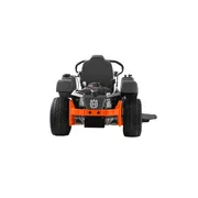 Front view of a Husqvarna ride-on mower showcasing its robust design.