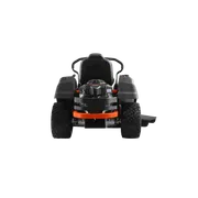 Front view of a Husqvarna ride-on lawn mower.