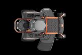Top view of a Husqvarna commercial front mower with cutting deck.