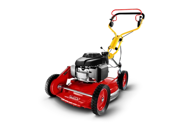 KLIPPO Pro 19 SH 2016-. Vy framifrån av en Klippo-gräsklippare med synlig motor och handtag.
