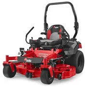 Front view of a RedMax commercial CZT60 zero-turn mower with cutting deck.