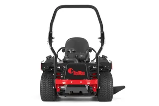 Rear view of a RedMax commercial mower with visible engine components.