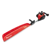 Side view of a Zenoh hedge trimmer with a protective blade cover.